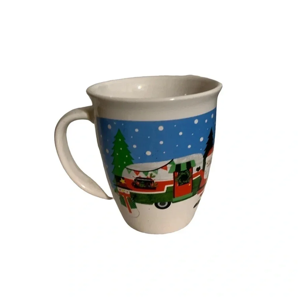 Royal Norfolk Christmas coffee cup with Santa and trailer